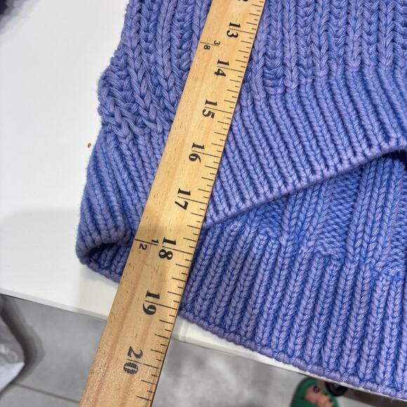 Free People Blue Sweetheart Sweater Sz XS - Picture 8 of 9